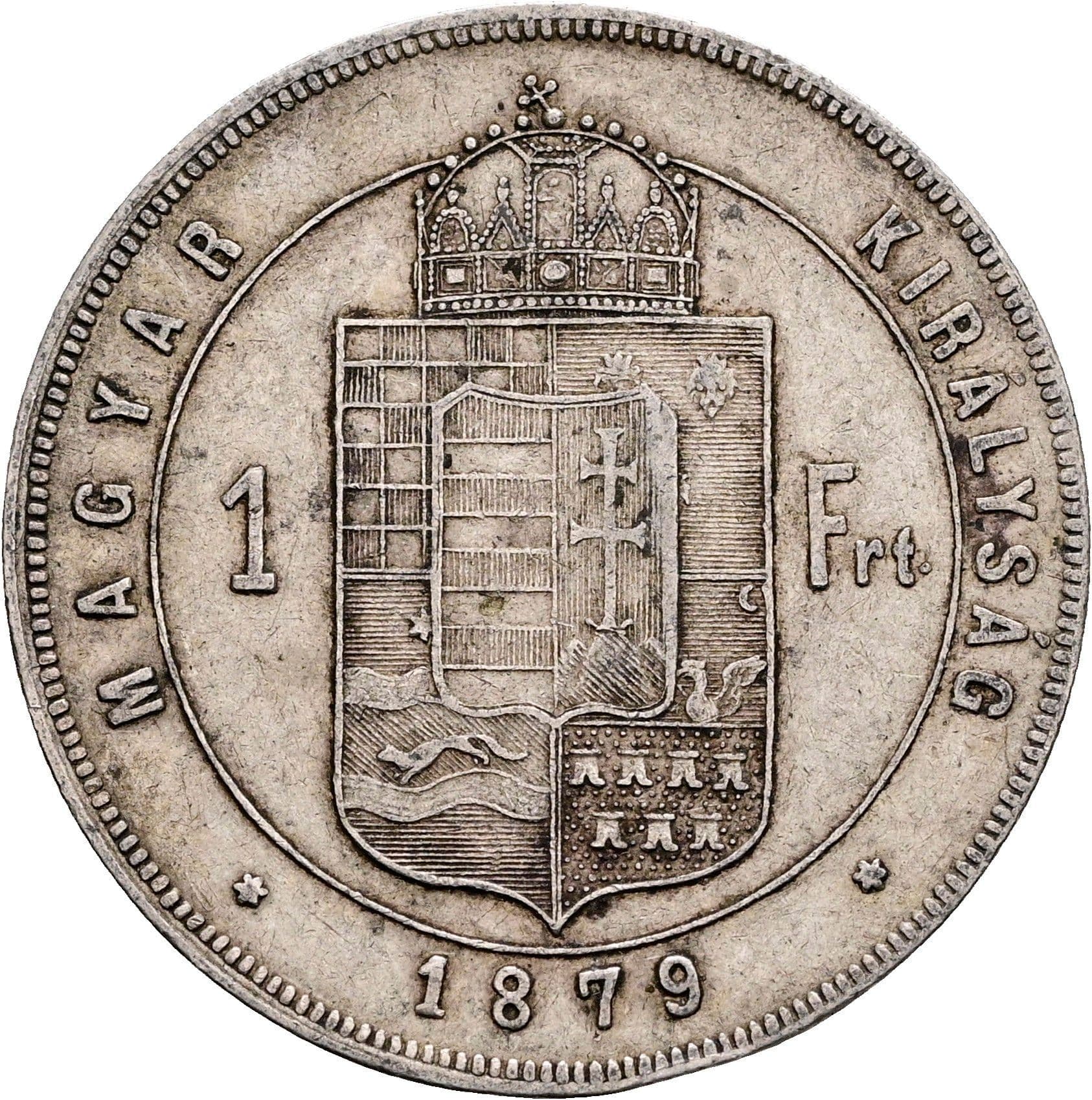 1 Forint Franz Joseph I. 1848-1916 1879 KB – Rückseite