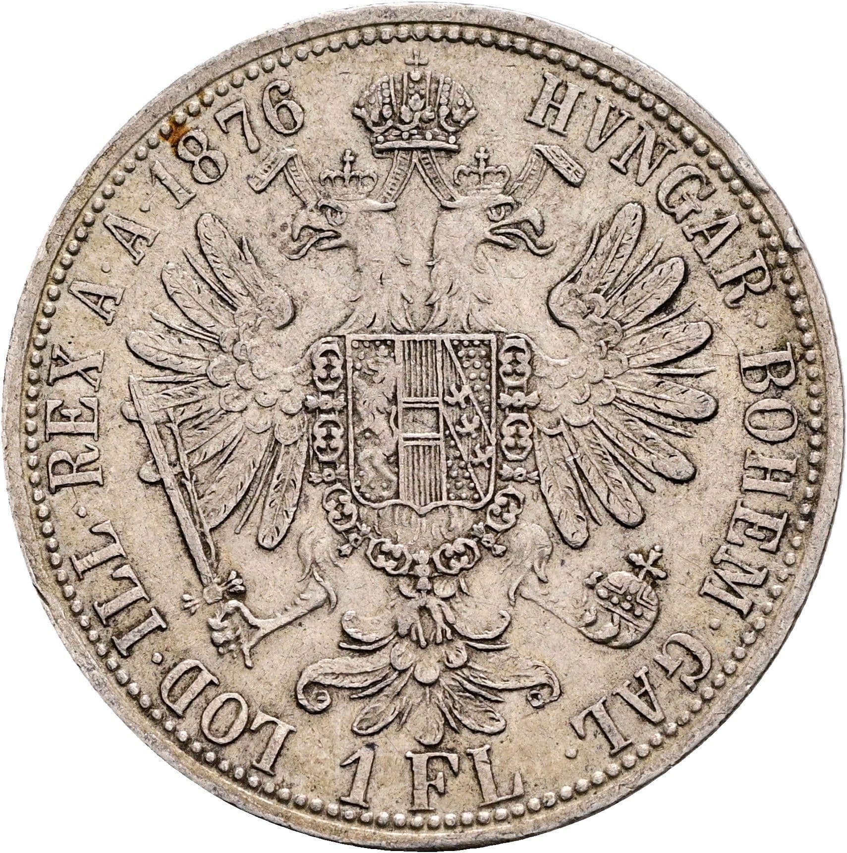 1 Gulden Franz Joseph I. 1848-1916 1876 – Rückseite