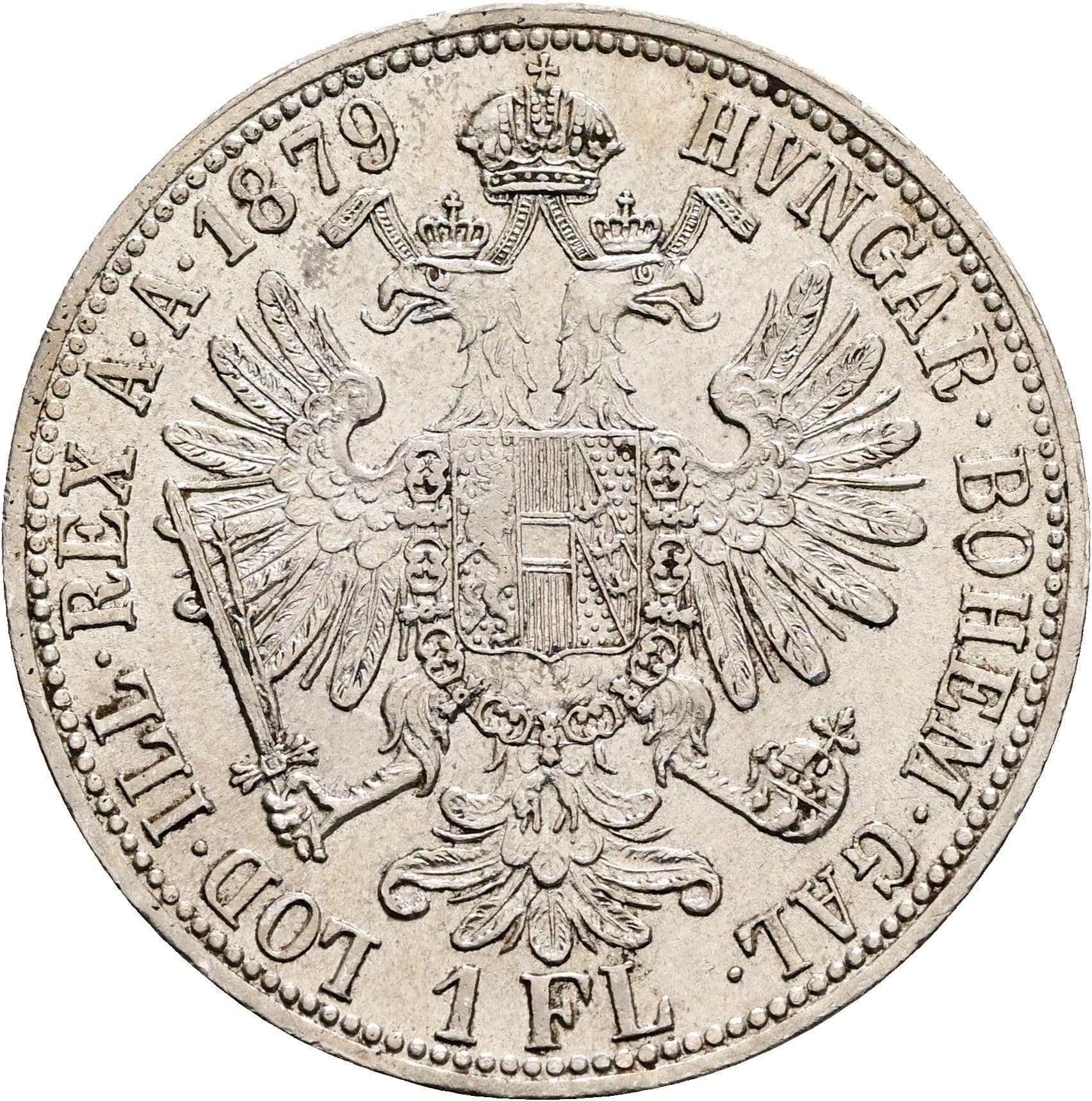 1 Gulden Franz Joseph I. 1848-1916 1879 – Rückseite