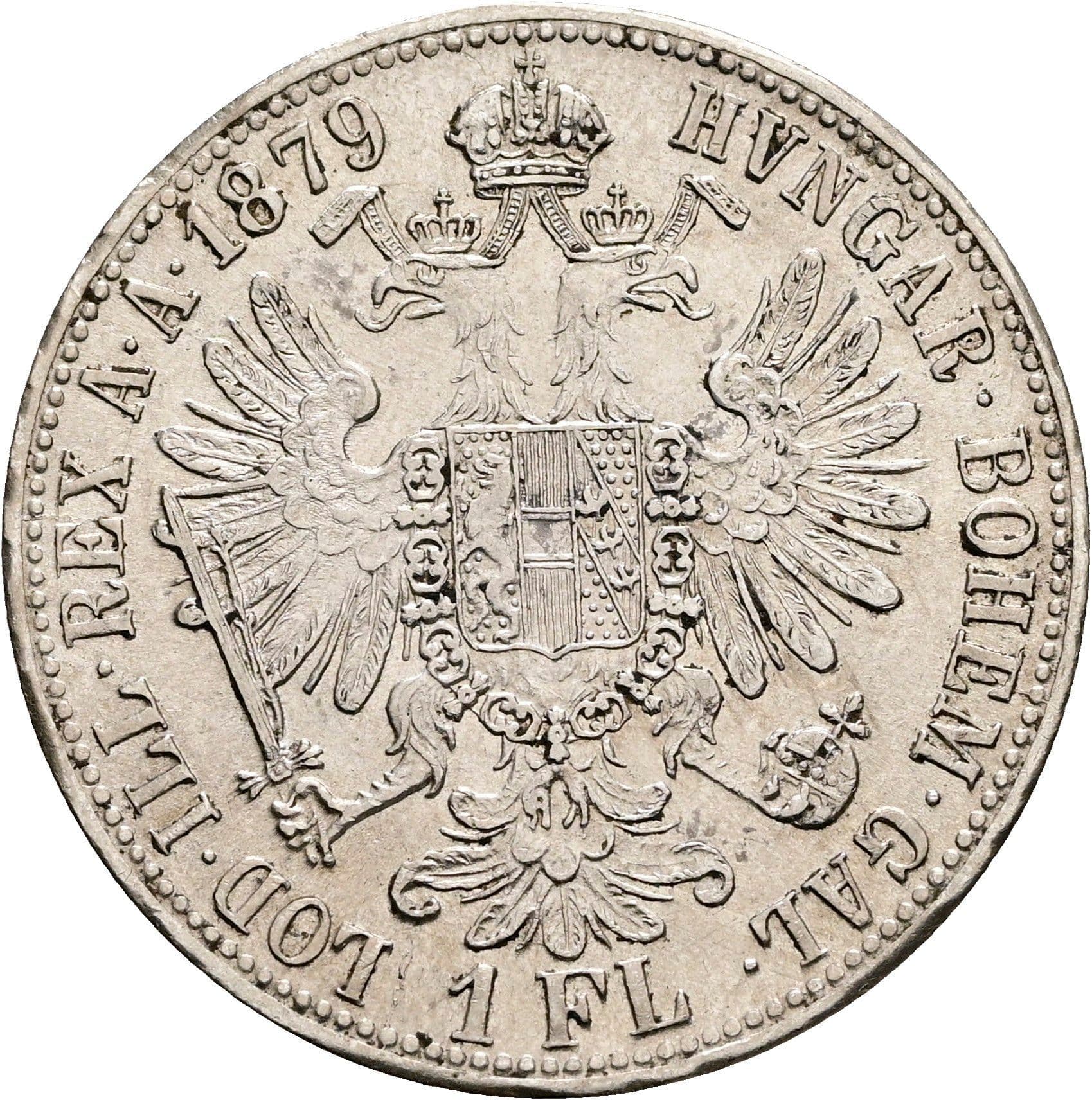 1 Gulden Franz Joseph I. 1848-1916 1879 – Rückseite