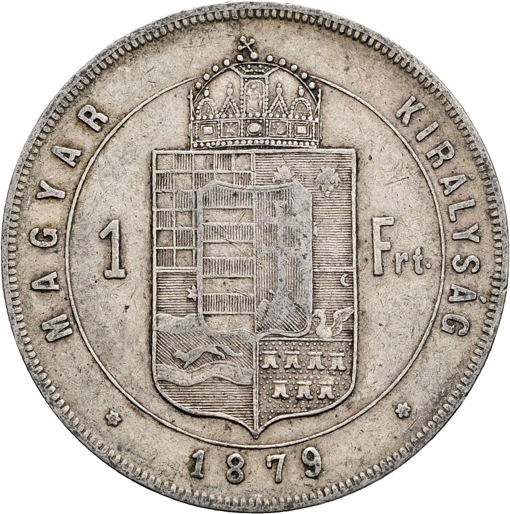 1 Forint Franz Joseph I. 1848-1916 1879 KB – Rückseite