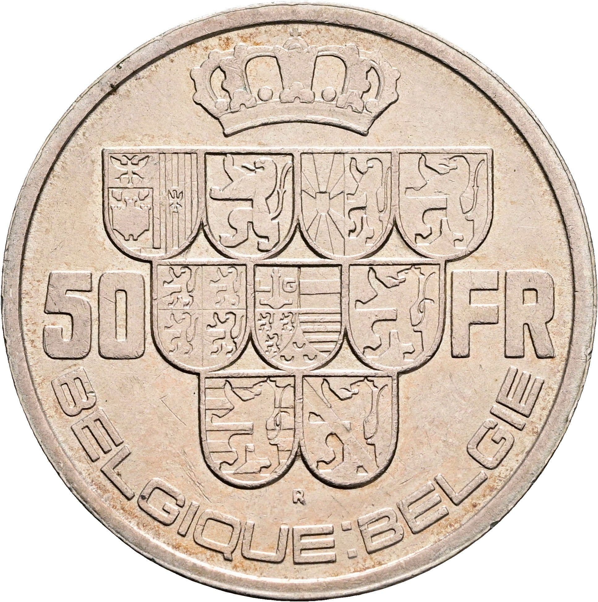50 Francs Leopold III. 1934-1951 1939 – Rückseite