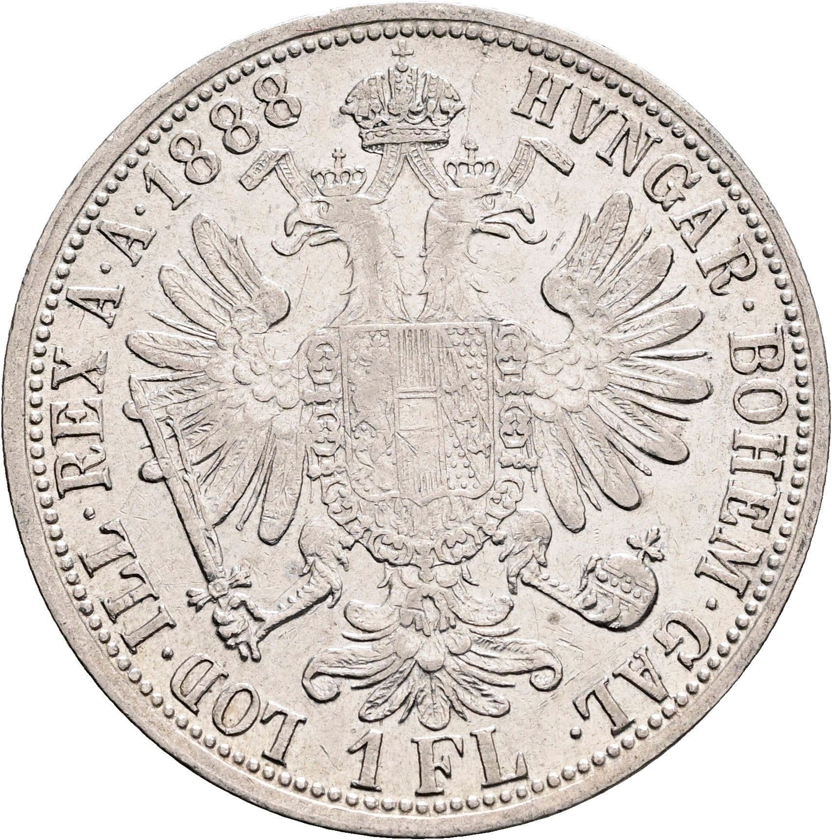 1 Gulden Franz Joseph I. 1848-1916 1888 – Rückseite