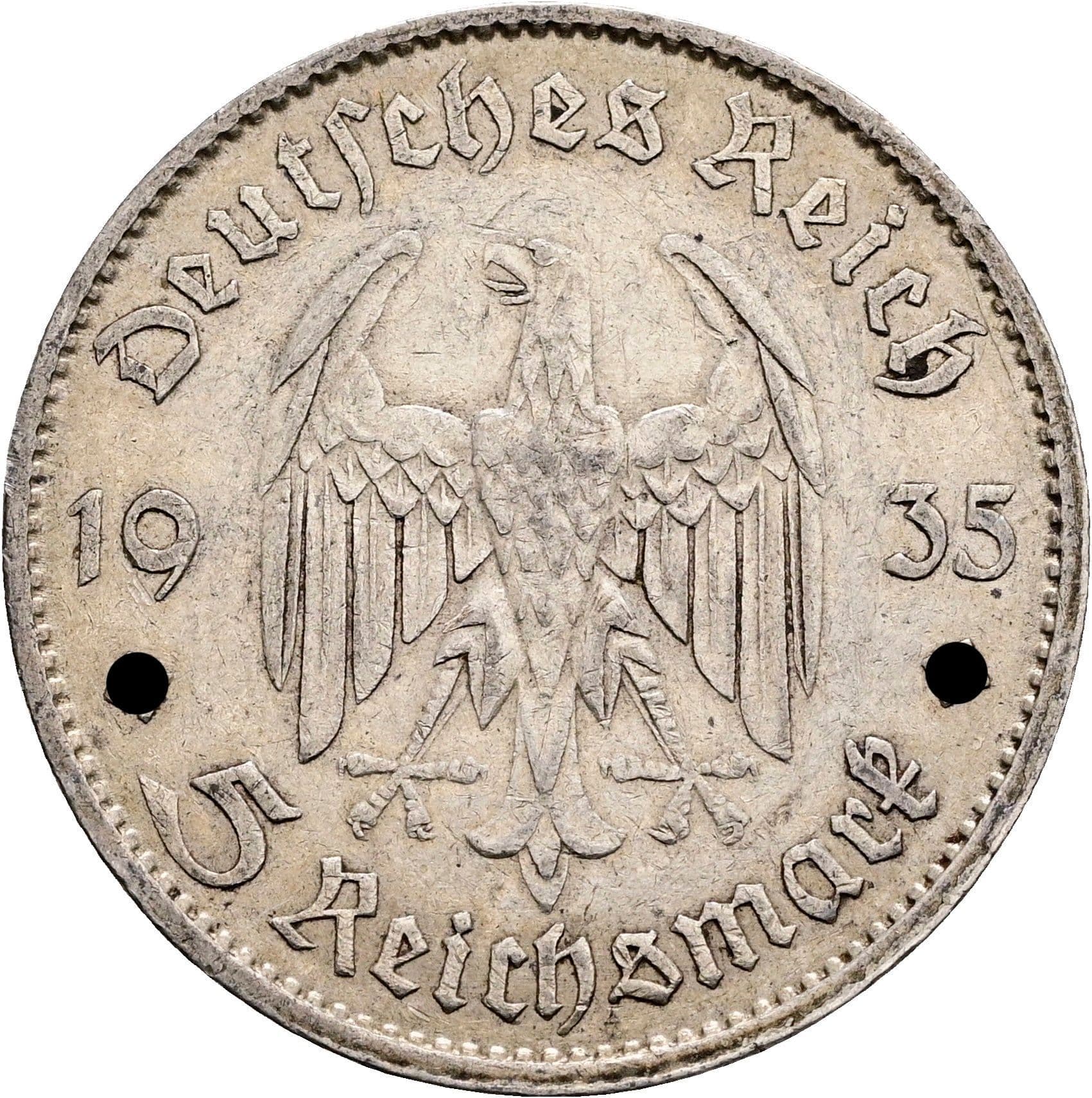 5 Reichsmark 1935 A – Rückseite