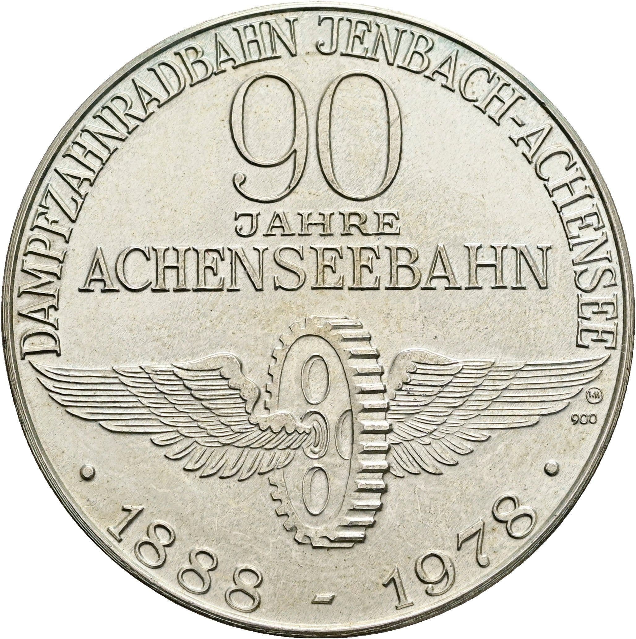 Silbermedaille "90 Jahre Achenseebahn"