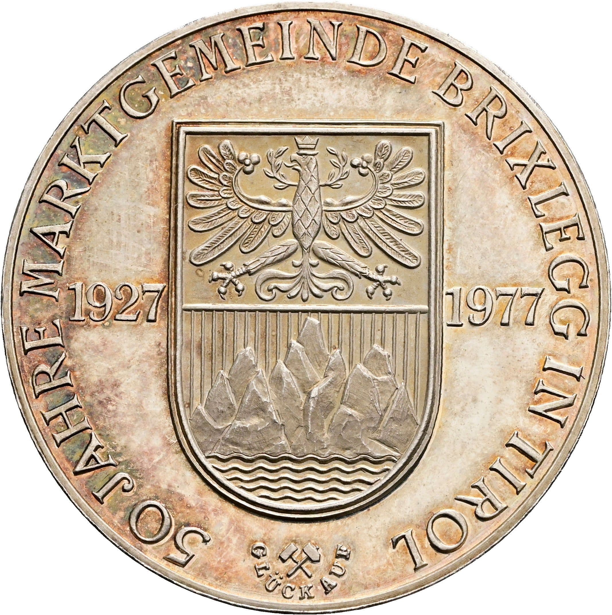 Silbermedaille "50 Jahre Marktgemeinde Brixlegg"