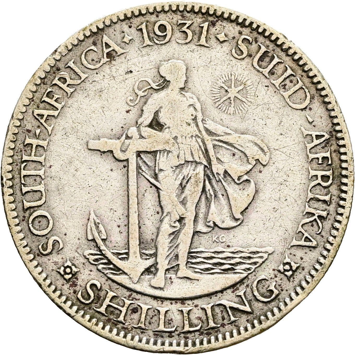 1 Shilling George V. 1910-1936 1931 – Rückseite