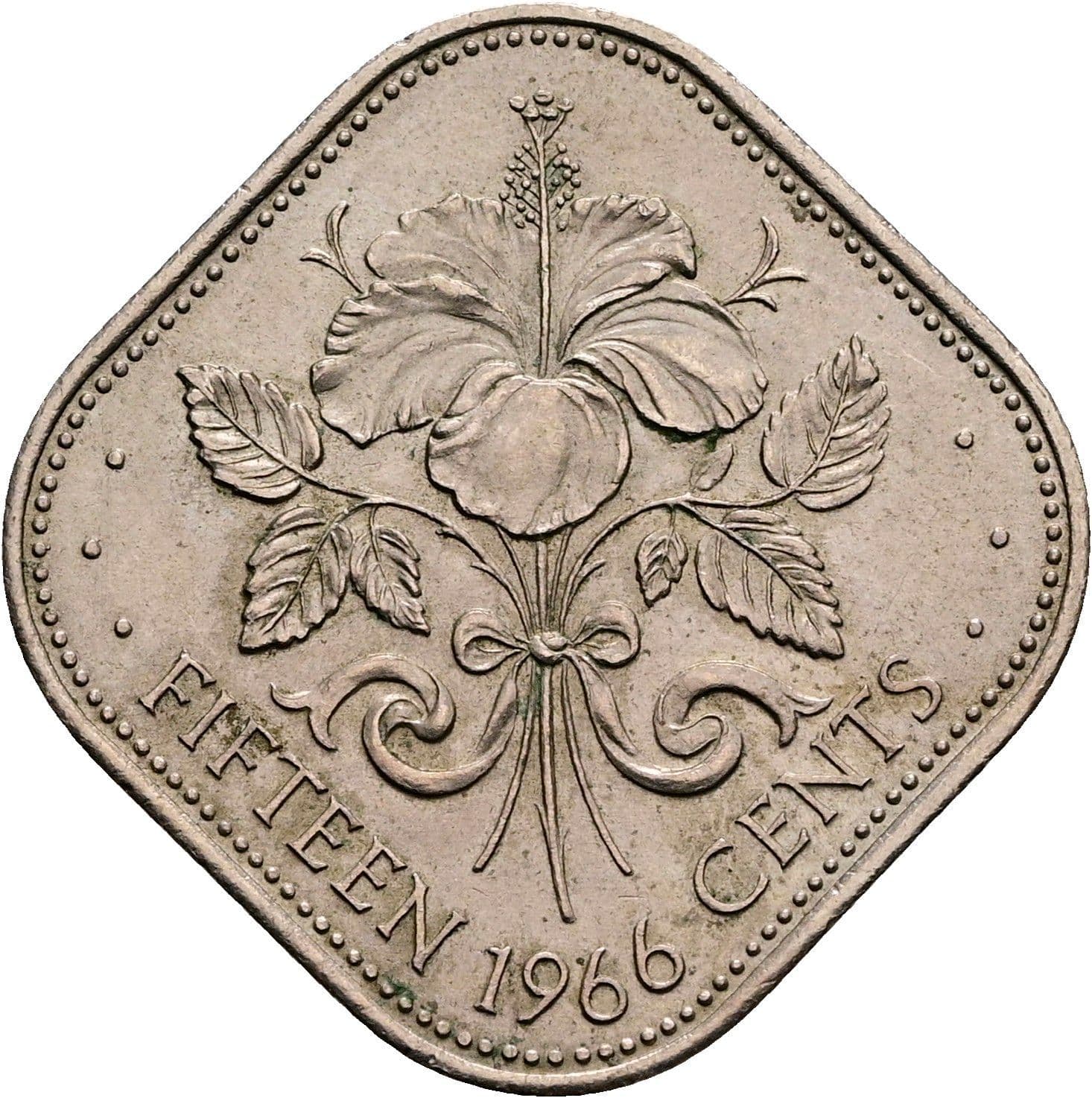 15 Cents Elisabeth II. 1952-2022 1966 – Rückseite