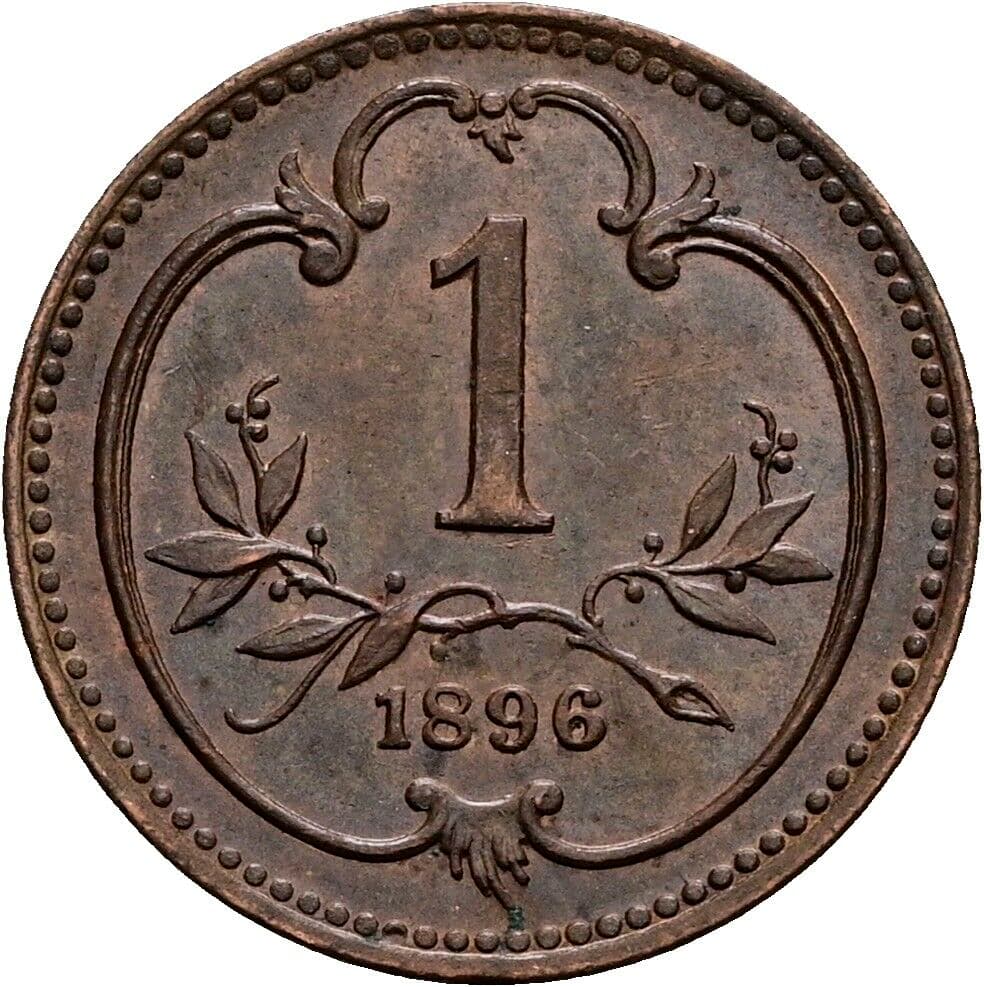 1 Heller Franz Joseph I. 1848-1916 1896 – Vorderseite