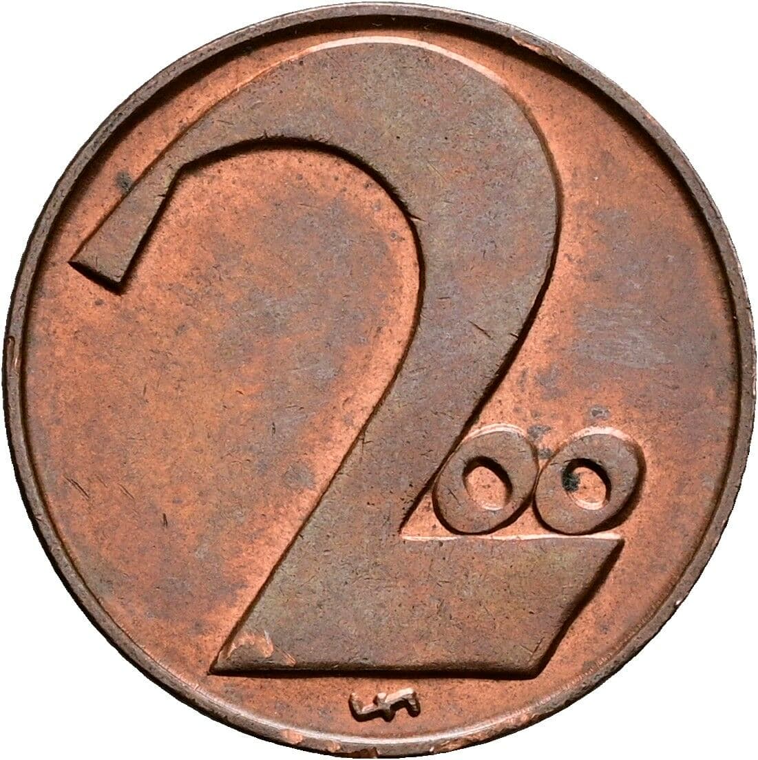 200 Kronen/2 Groschen 1924 – Vorderseite