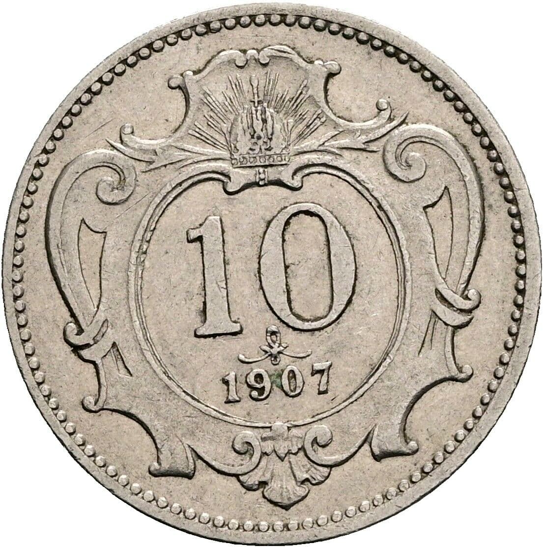 10 Heller Franz Joseph I. 1848-1916 1907 – Vorderseite