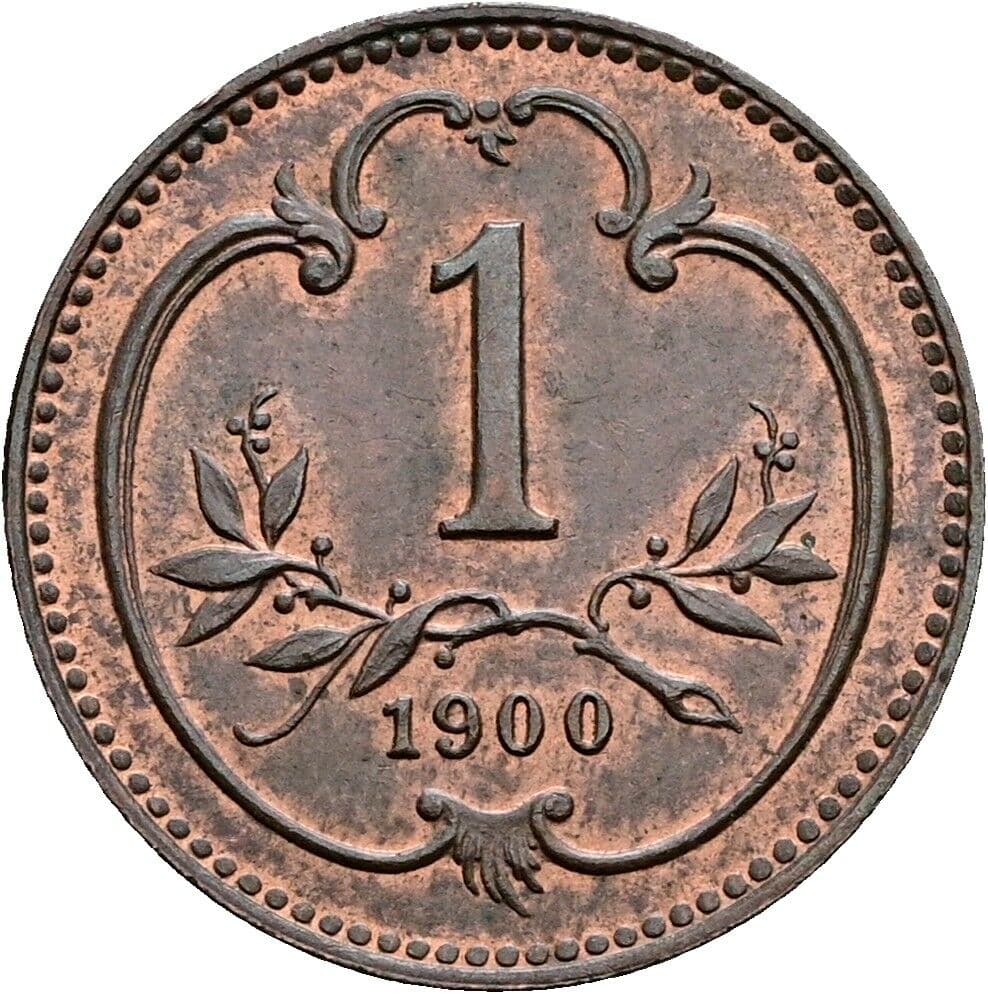 1 Heller Franz Joseph I. 1848-1916 1900 – Vorderseite