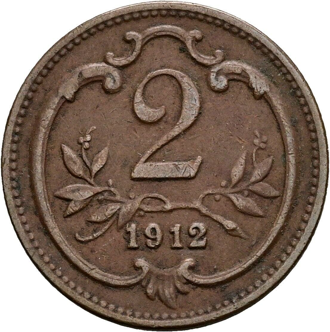 2 Heller Franz Joseph I. 1848-1916 1912 – Vorderseite