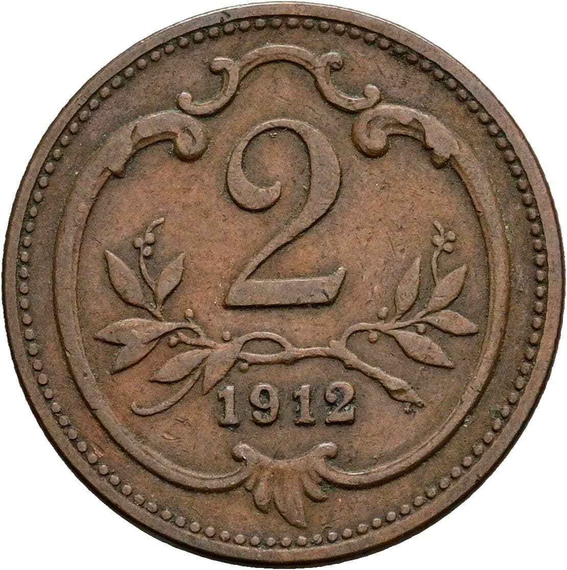 2 Heller Franz Joseph I. 1848-1916 1912 – Vorderseite