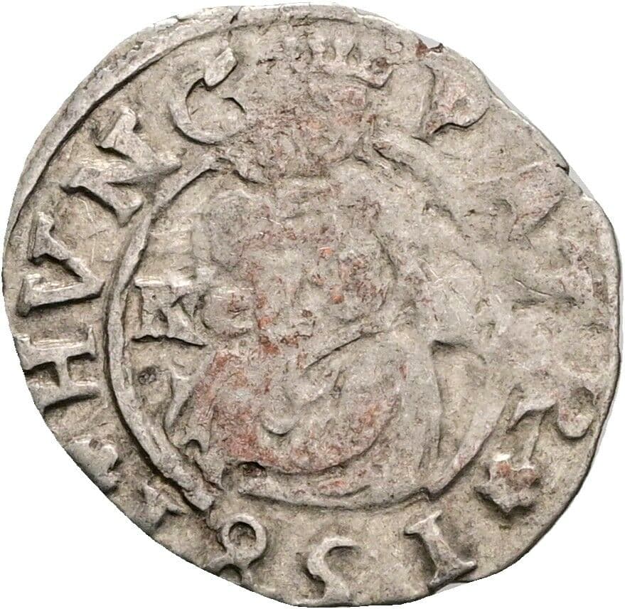 Denar Rudolph II. 1576-1612 1581 KB, Kremnitz – Vorderseite
