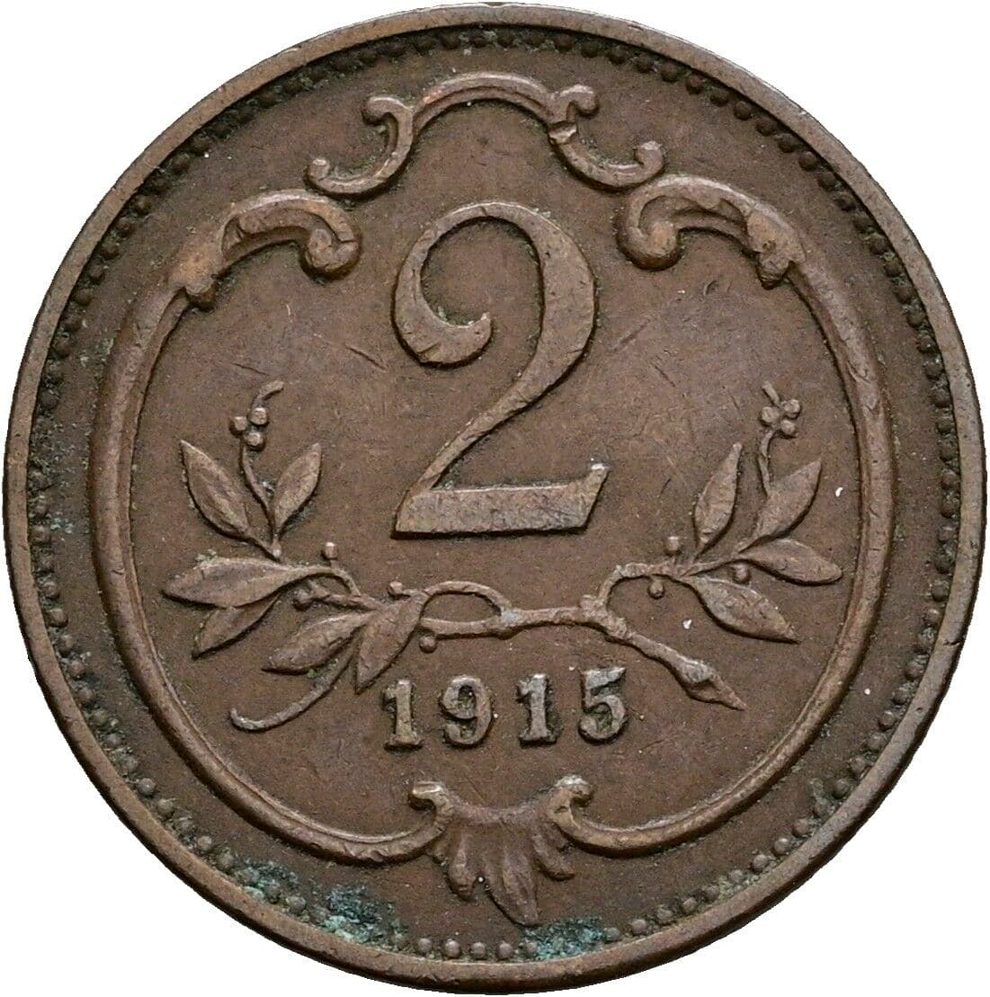 2 Heller Franz Joseph I. 1848-1916 1915 – Vorderseite