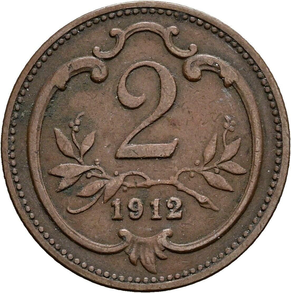 2 Heller Franz Joseph I. 1848-1916 1912 – Vorderseite