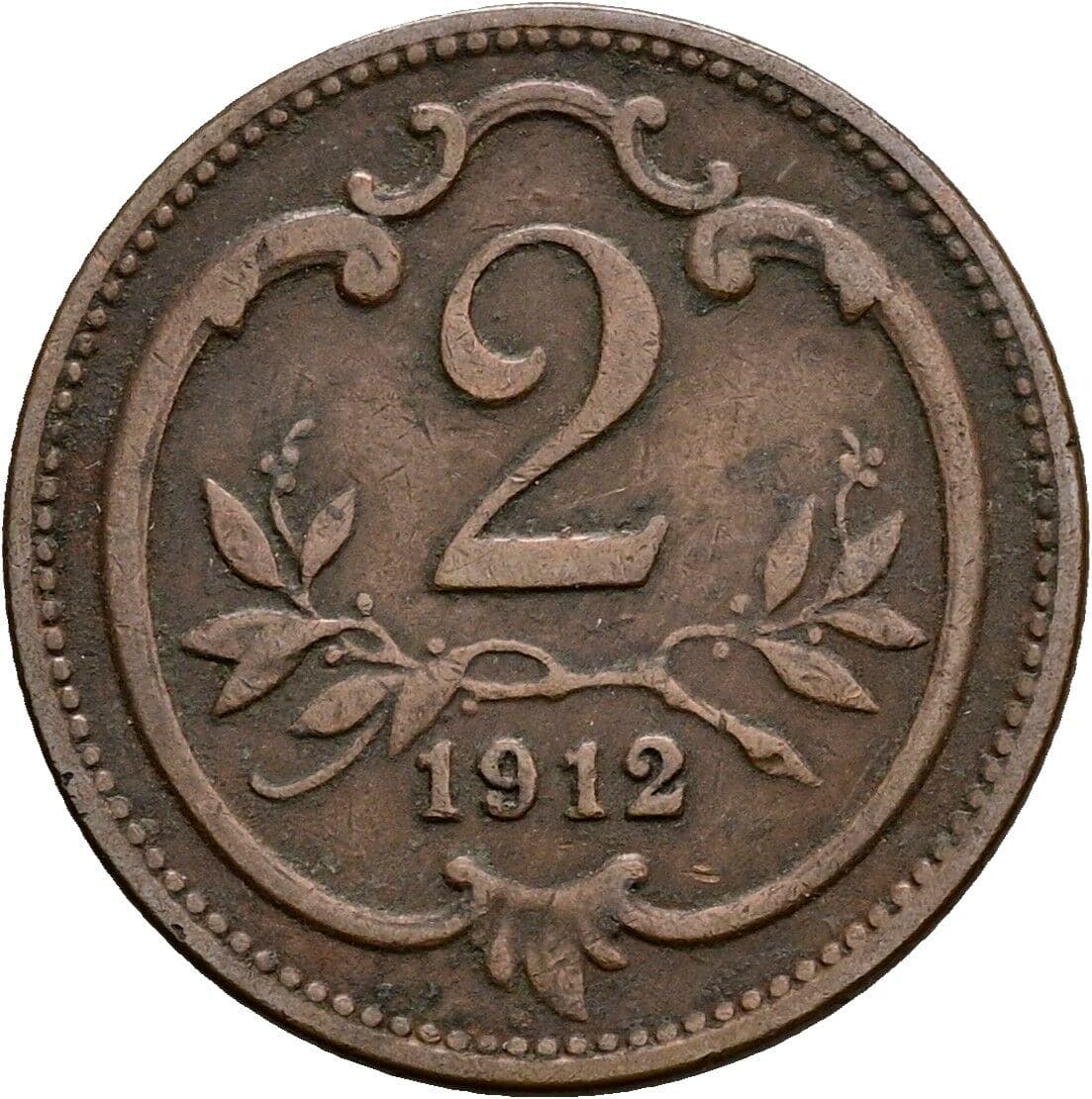 2 Heller Franz Joseph I. 1848-1916 1912 – Vorderseite