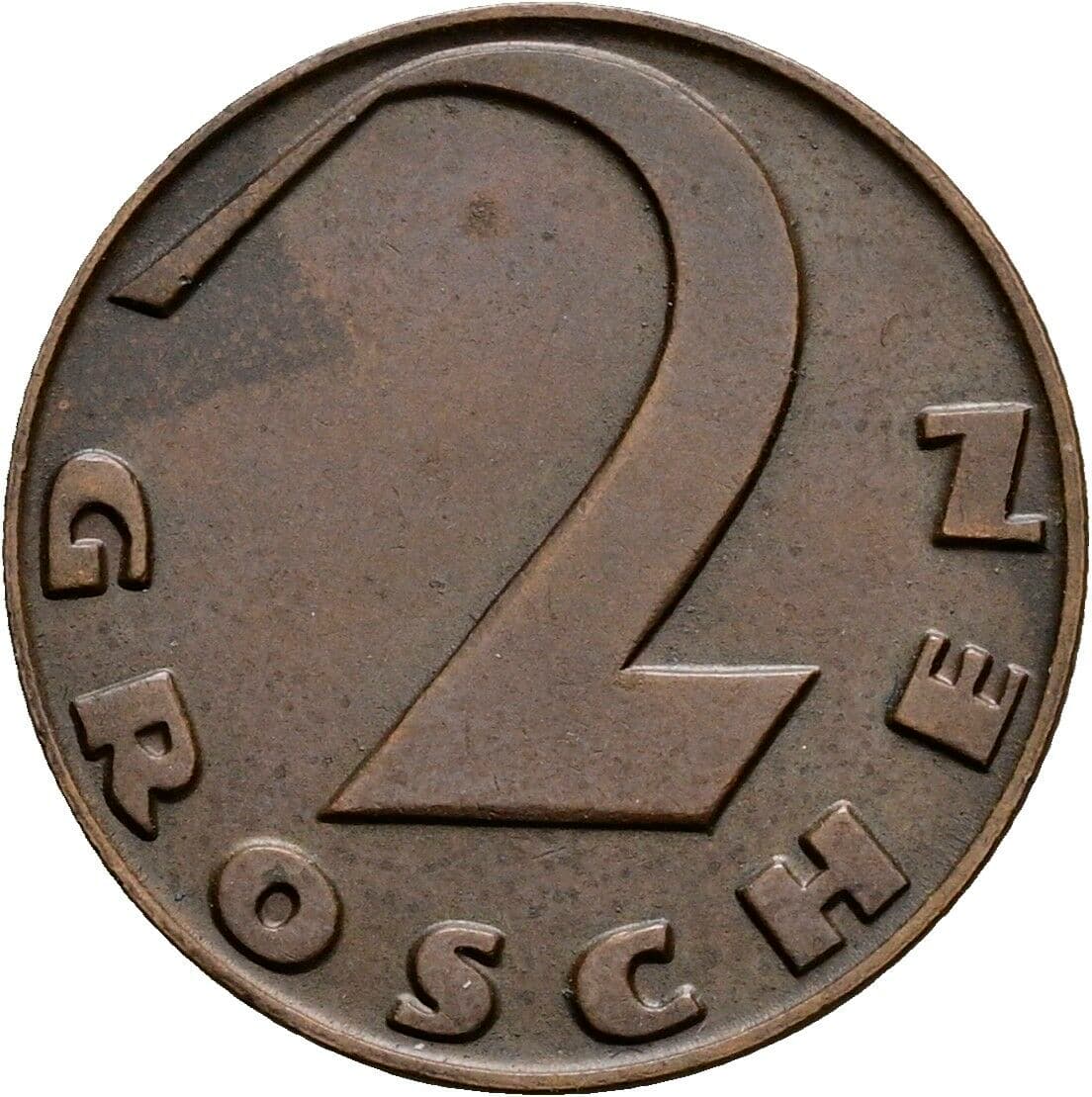 2 Groschen 1929 – Vorderseite