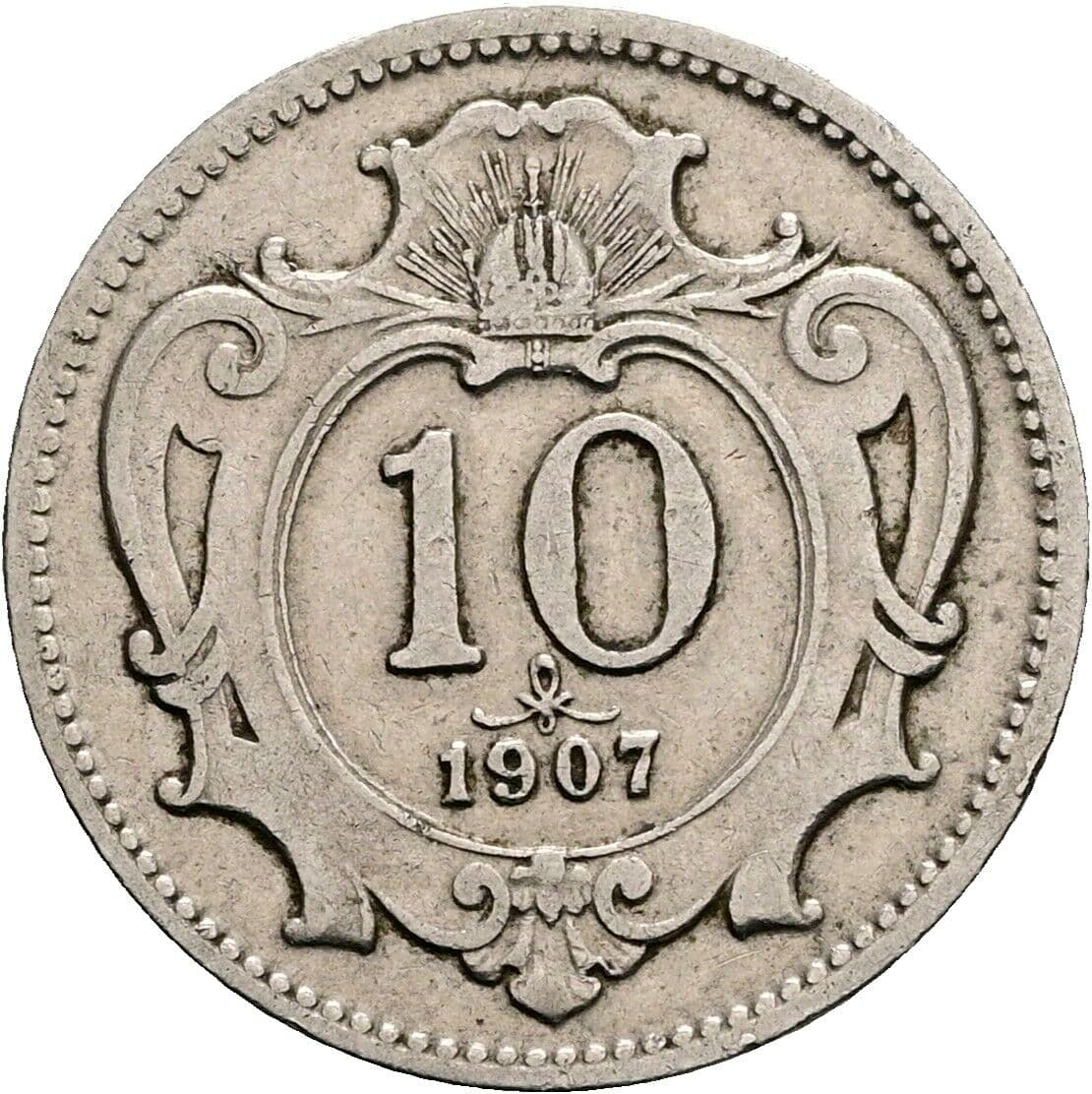 10 Heller Franz Joseph I. 1848-1916 1907 – Vorderseite