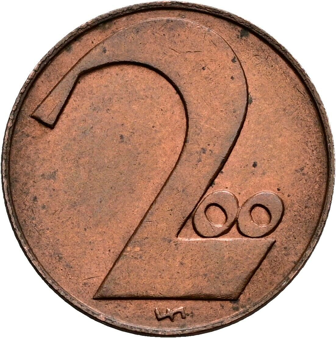 200 Kronen/2 Groschen 1924 – Vorderseite