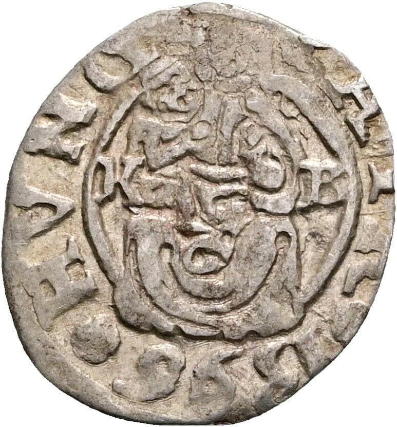 Denar Rudolph II. 1576-1612 1596 KB – Vorderseite