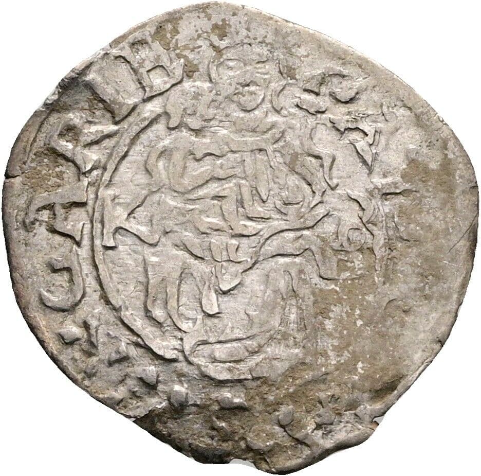 Denar Maximilian II. 1564-1576 1572 KB, Kremnitz – Vorderseite