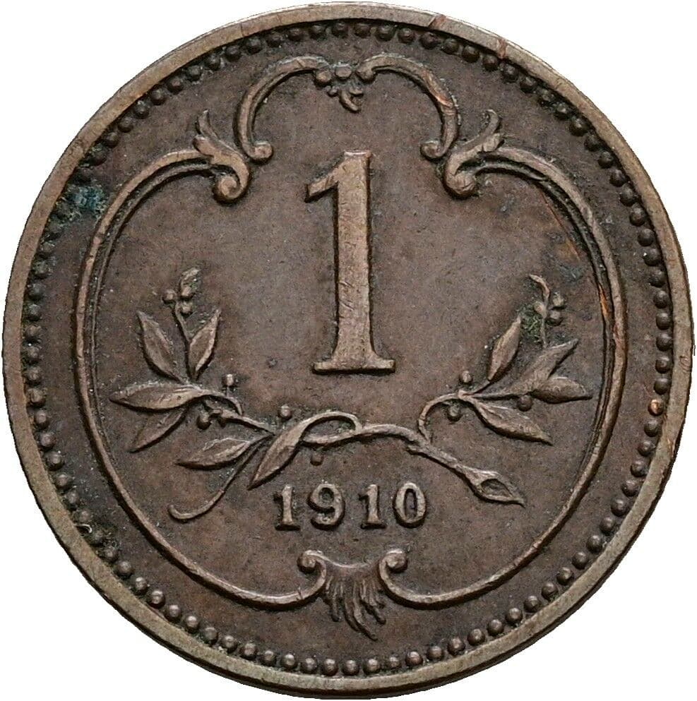 1 Heller Franz Joseph I. 1848-1916 1910 – Vorderseite