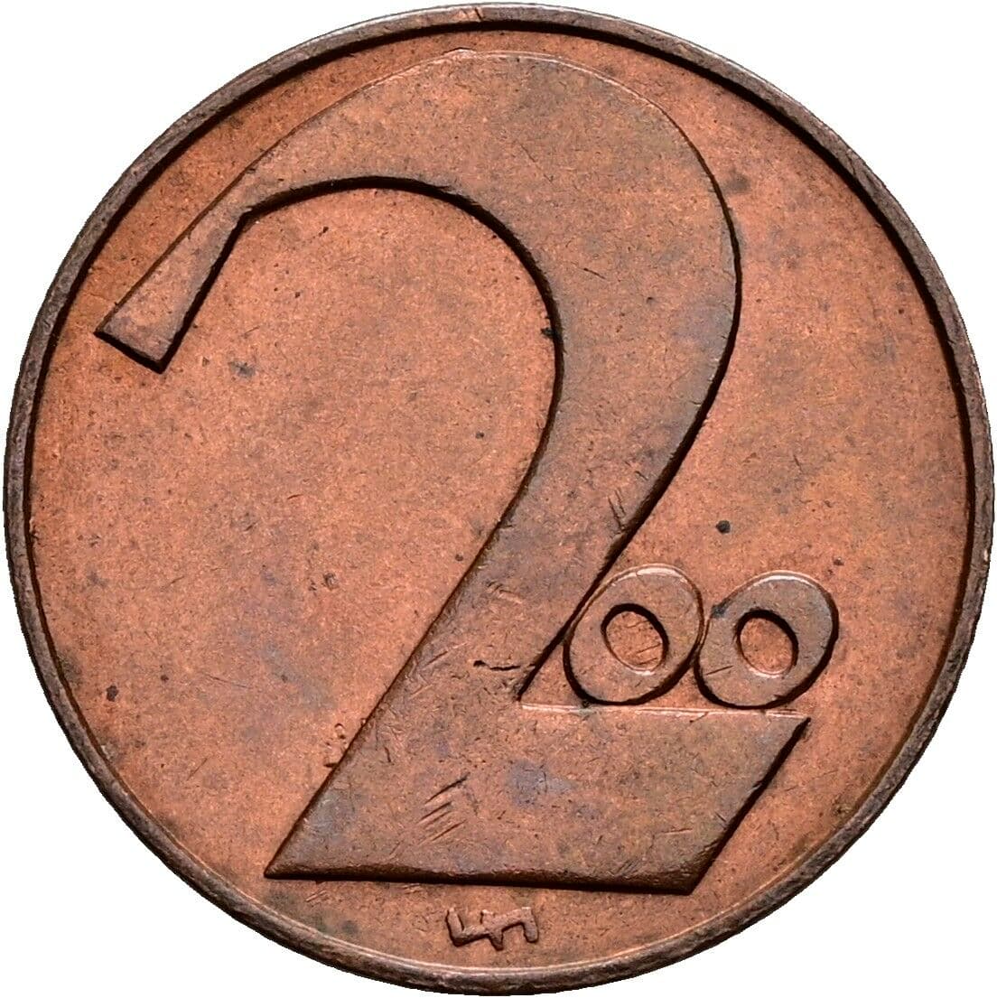 200 Kronen/2 Groschen 1924 – Vorderseite