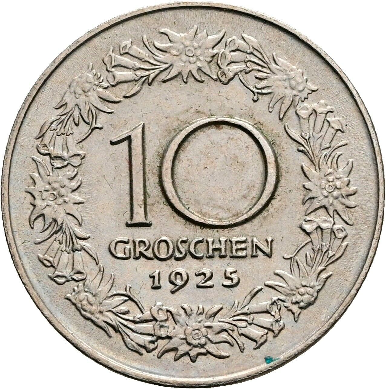 10 Groschen 1925 – Vorderseite