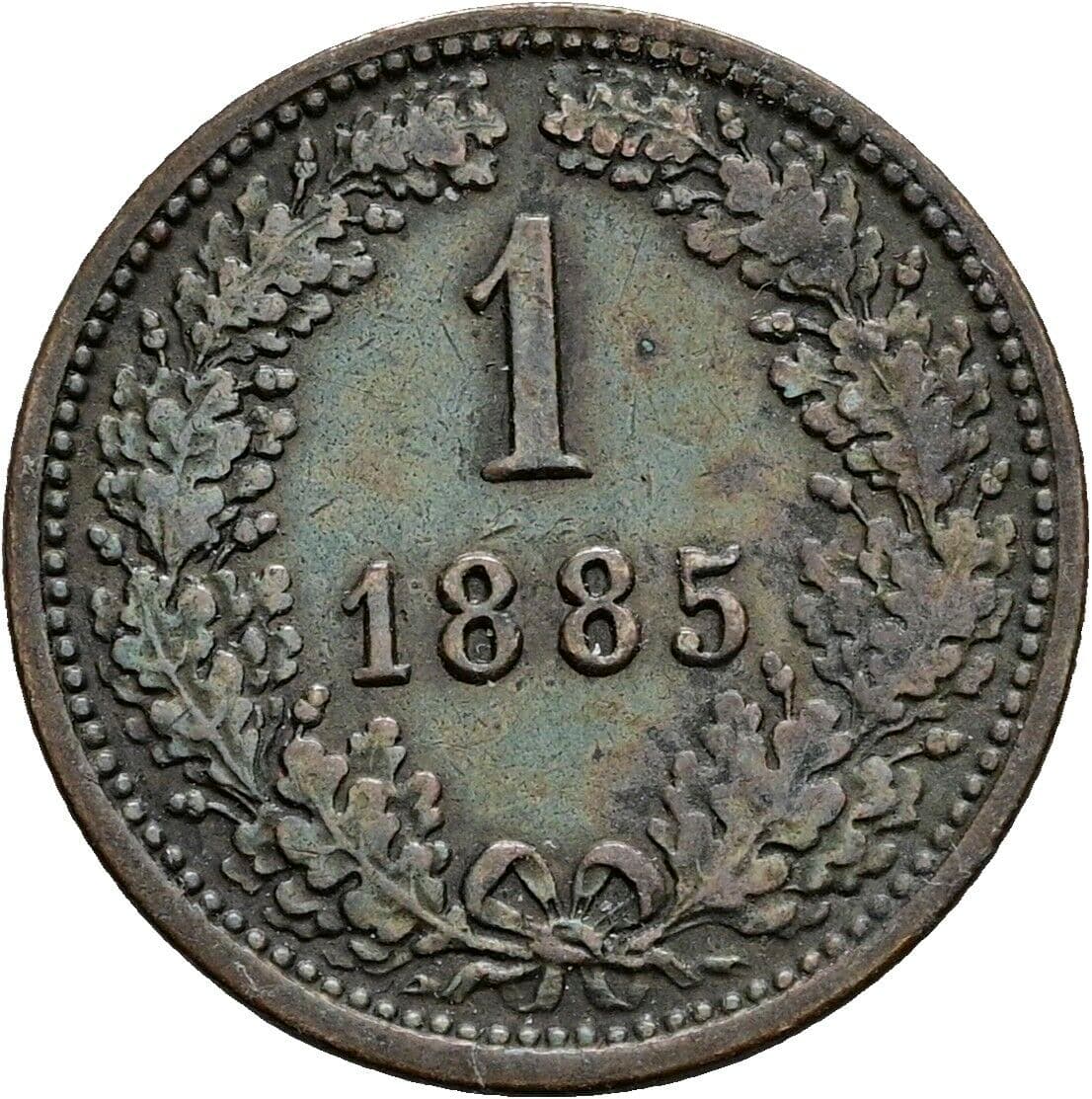 1 Kreuzer Franz Joseph I. 1848-1916 1885 – Vorderseite