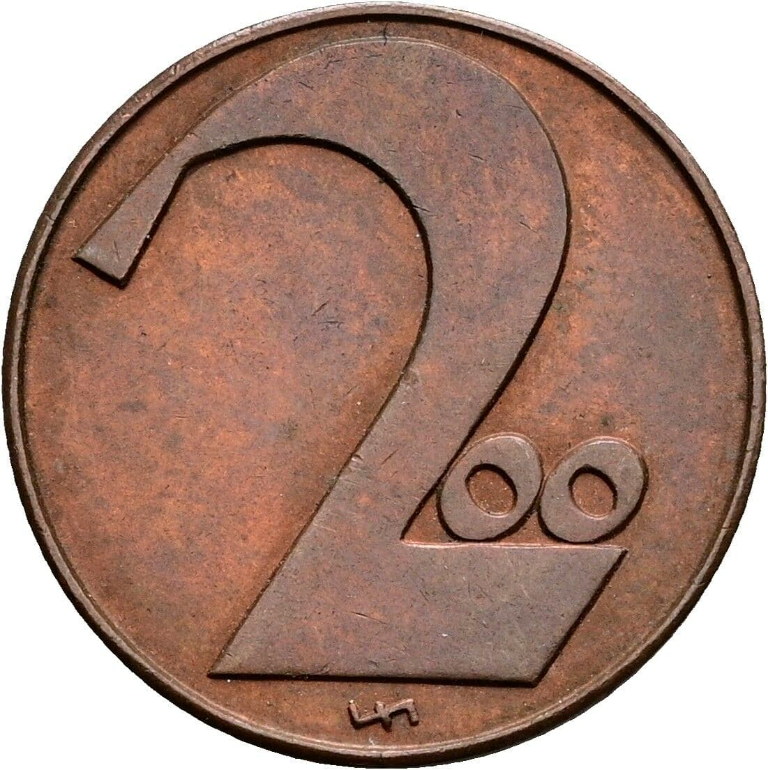 200 Kronen/2 Groschen 1924 – Vorderseite