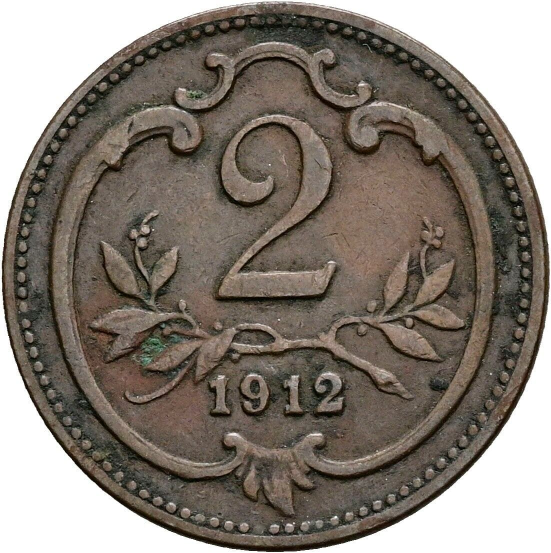 2 Heller Franz Joseph I. 1848-1916 1912 – Vorderseite