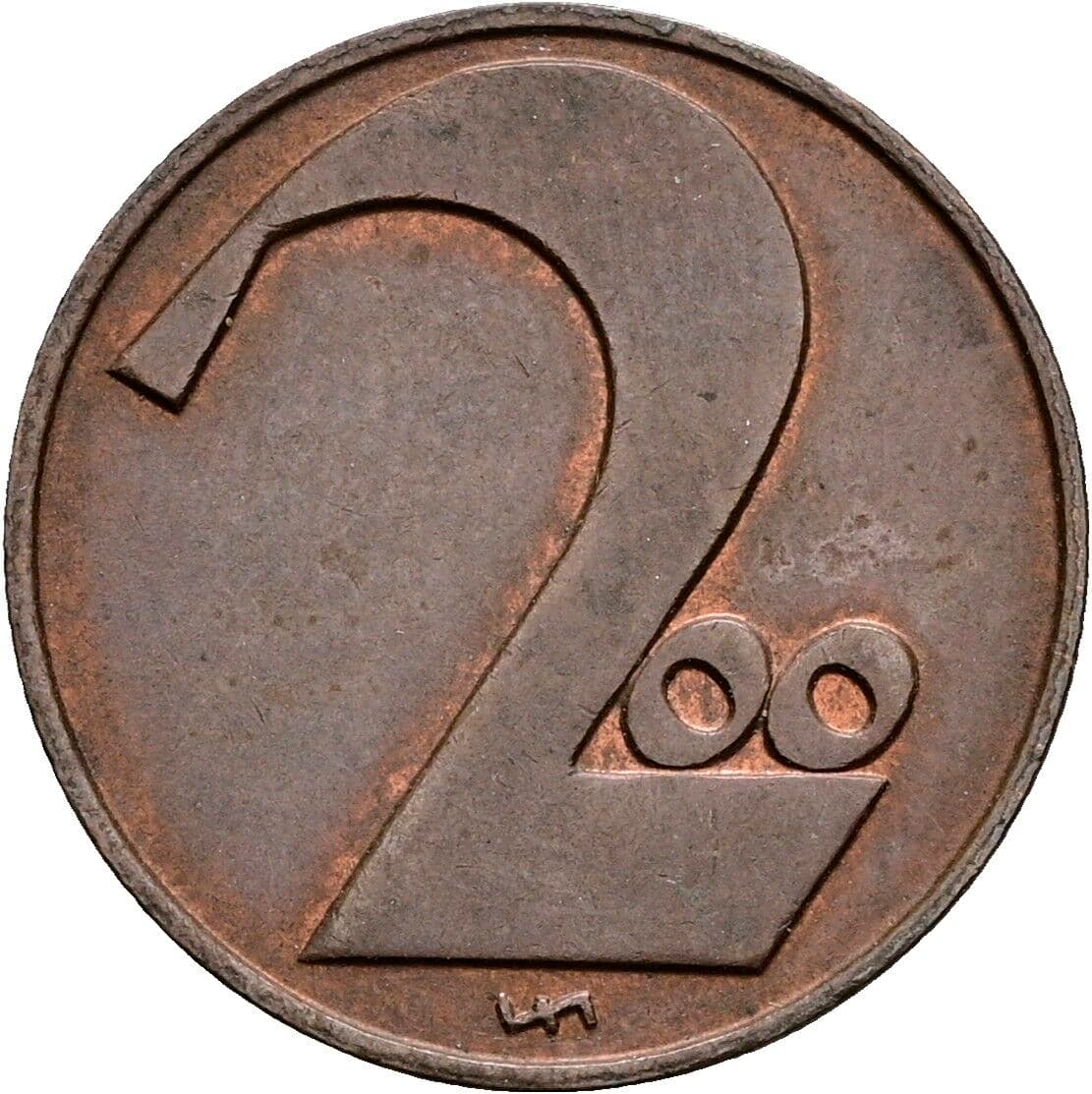 200 Kronen/2 Groschen 1924 – Vorderseite