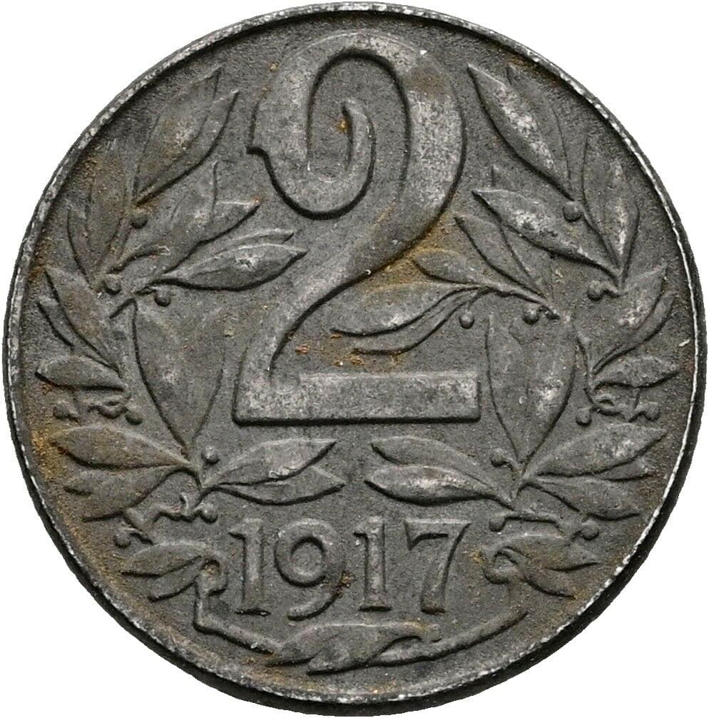 2 Heller Karl I. (1916-1918) 1917 – Vorderseite