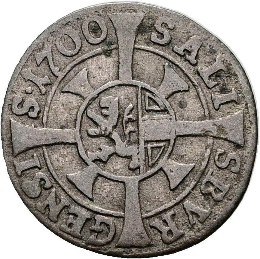 1 Kreuzer Johann Ernst Graf Thun-Hohenstein 1687-1709 1700 – Vorderseite