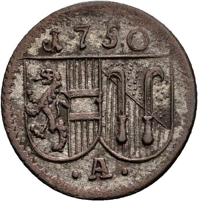 Pfennig Andreas Jakob Graf Dietrichstein 1747-1753 1750 – Vorderseite