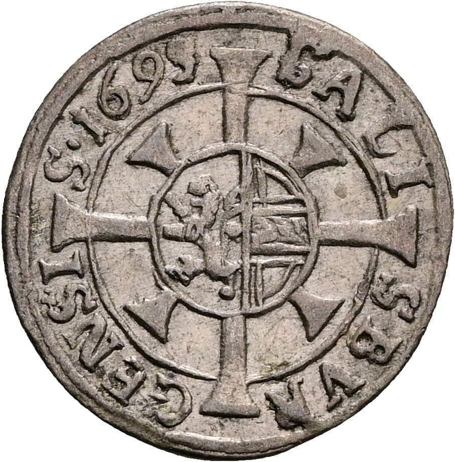 Kreuzer Johann Ernst Thun-Hohenstein 1687-1709 1695 – Vorderseite