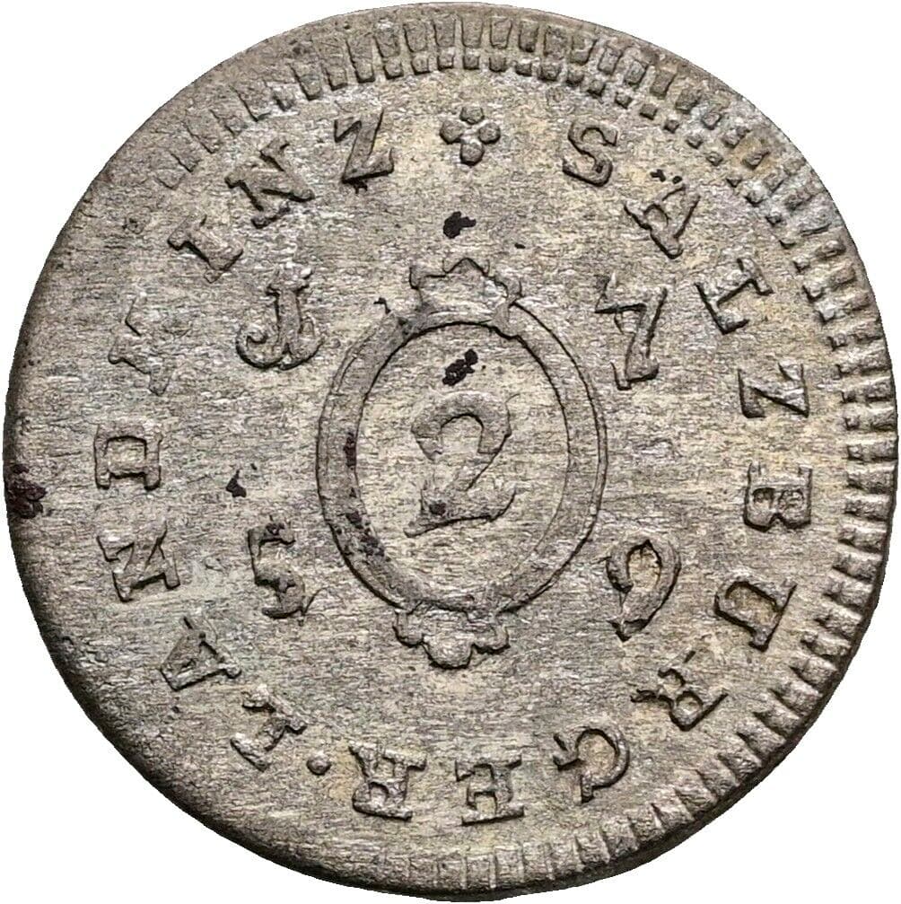 2 Kreuzer Sigismund III. Graf Schrattenbach 1753-1771 1759 – Vorderseite