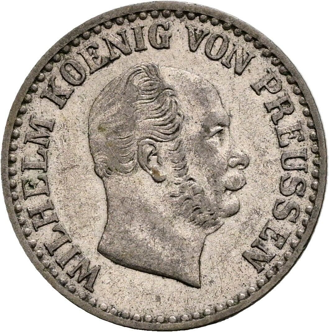 1 Silbergroschen Wilhelm I. 1868 B – Vorderseite