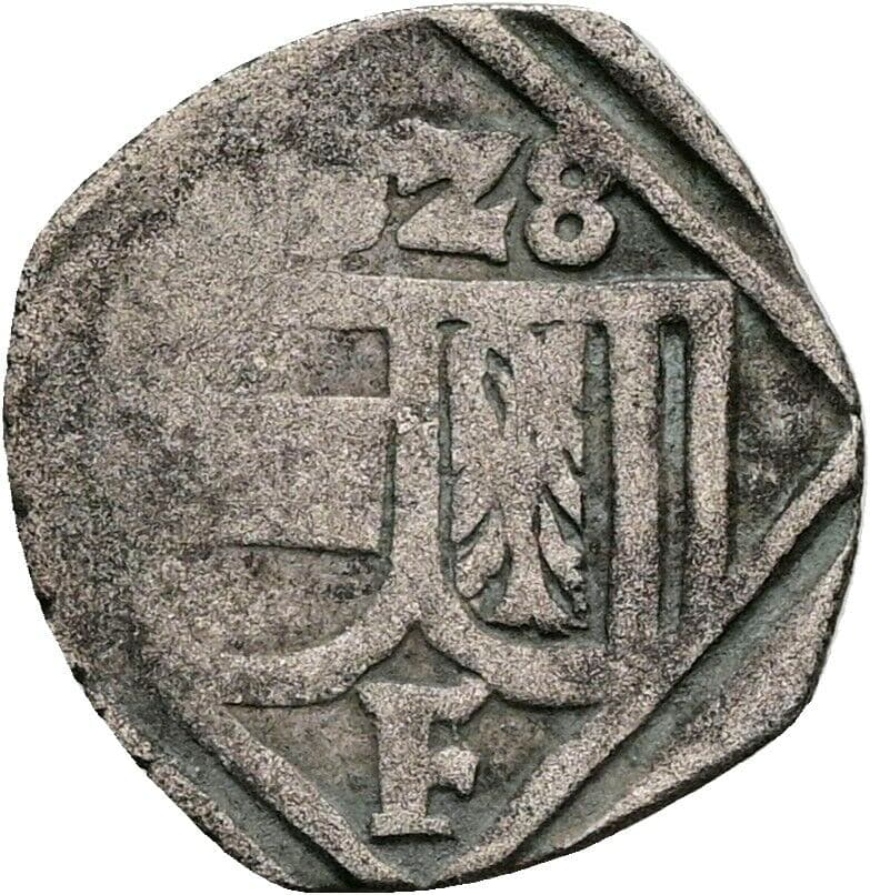 Pfennig Ferdinand I. 1528 Linz – Vorderseite
