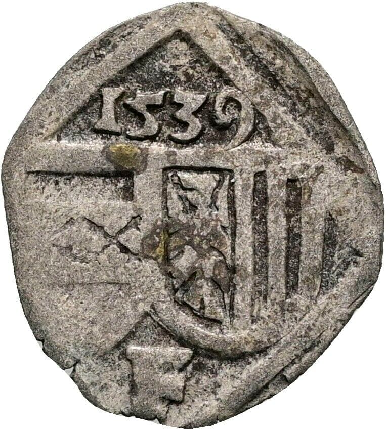 Pfennig Ferdinand I. 1539 Linz – Vorderseite
