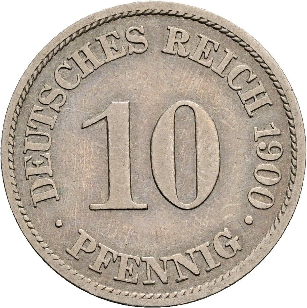 10 Pfennig 1900 A – Vorderseite