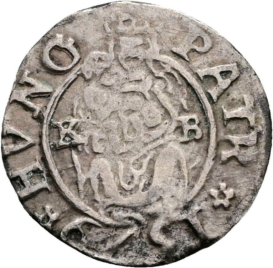 Denar Rudolph II. 1576-1612 1579 KB, Kremnitz – Vorderseite