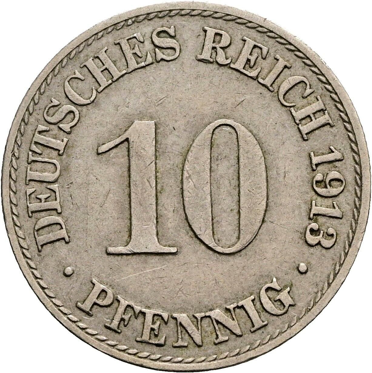 10 Pfennig 1913 A – Vorderseite