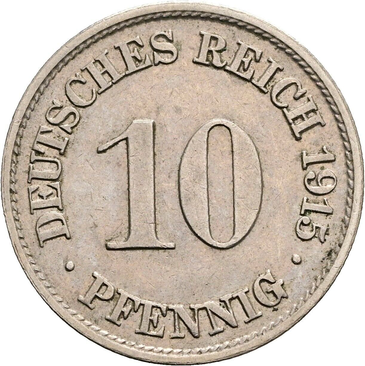10 Pfennig 1915 A – Vorderseite