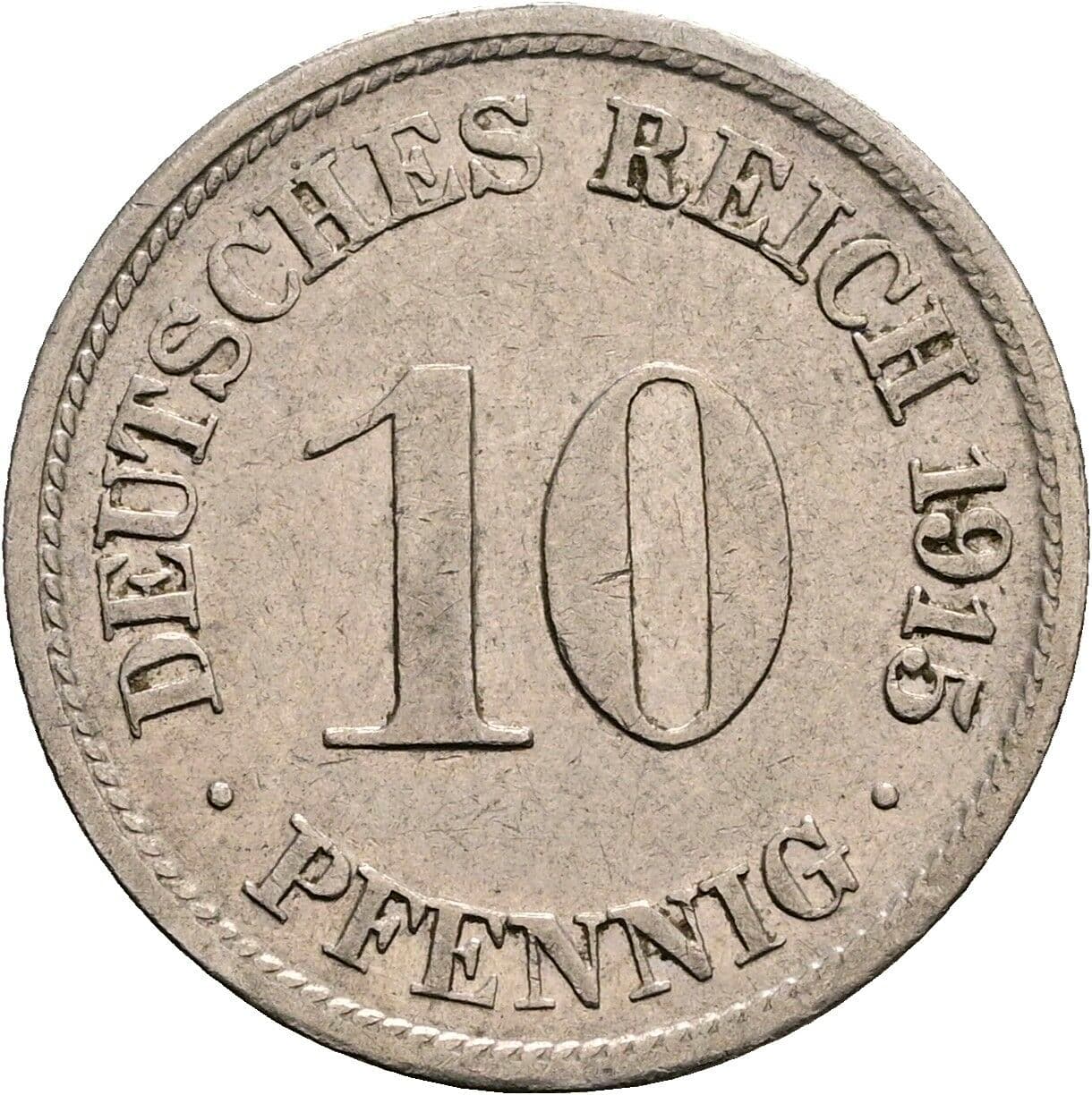 10 Pfennig 1915 F – Vorderseite
