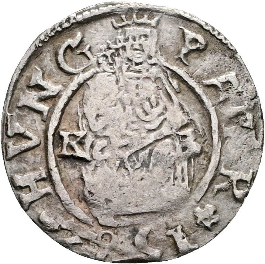 Denar Rudolph II. 1576-1612 1582 KB, Kremnitz – Vorderseite