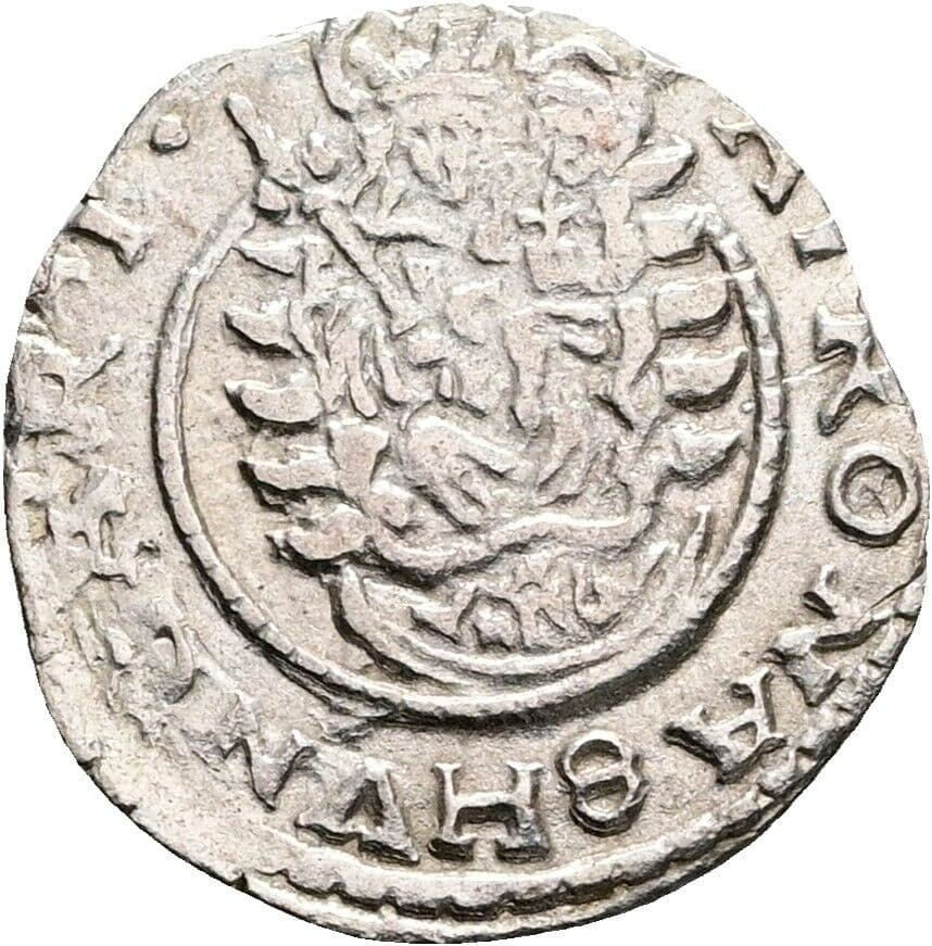 Denar Matthias II. 1608-1619 1613 KB, Kremnitz – Vorderseite