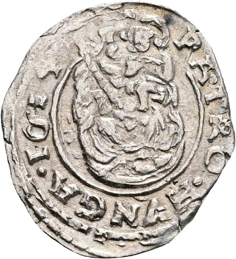 Denar Matthias II. 1608-1619 1614 KB, Kremnitz – Vorderseite